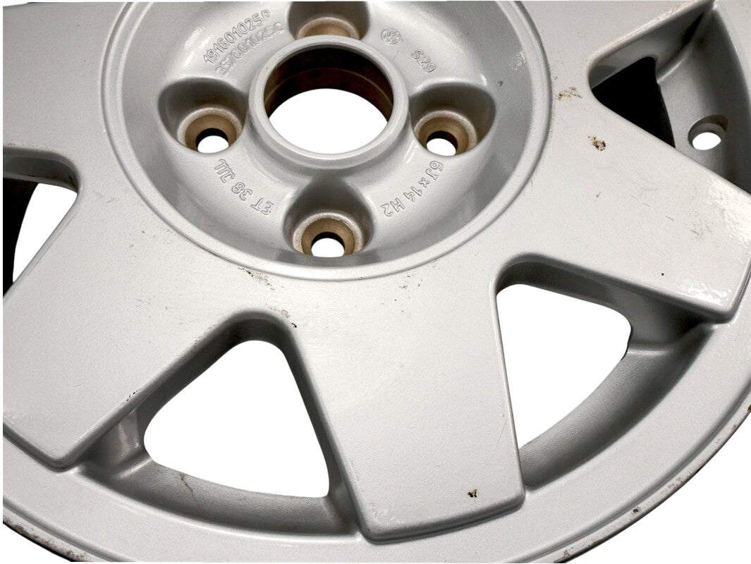 NOS 14" Wheel Rim 4x100 VW Cabriolet Jetta MK2 - Genuine - 191 601 025 P