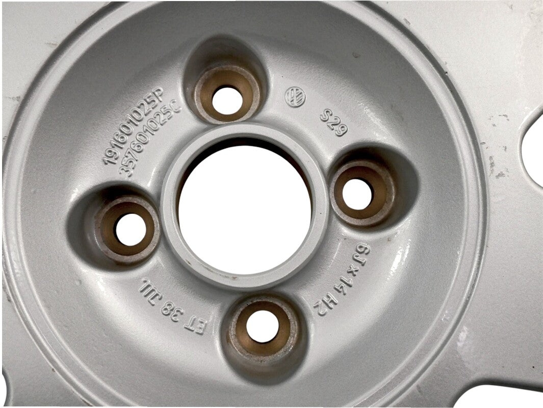 NOS 14" Wheel Rim 4x100 VW Cabriolet Jetta MK2 - Genuine OEM - 191 601 025 P