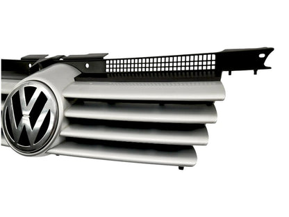 Upper Grill Grille 99-05 VW Jetta MK4 LA7W Reflex Silver Genuine - 1J5 853 655 C