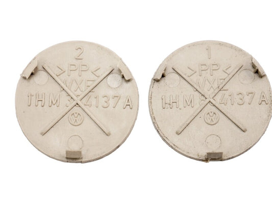 Center Console Screw Caps Covers 99-02 VW Cabrio MK3.5 Beige OEM - 1HM 864 137 A