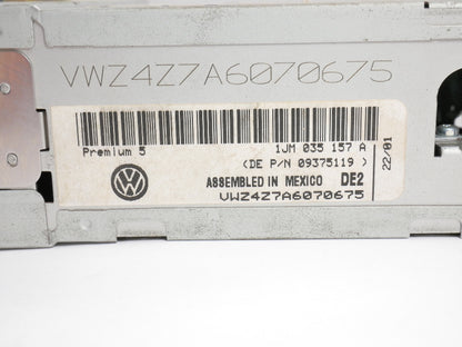 Premium 5 Radio Head Unit VW Jetta Golf Cabrio Passat MK4 B5 OEM - 1JM 035 157 A
