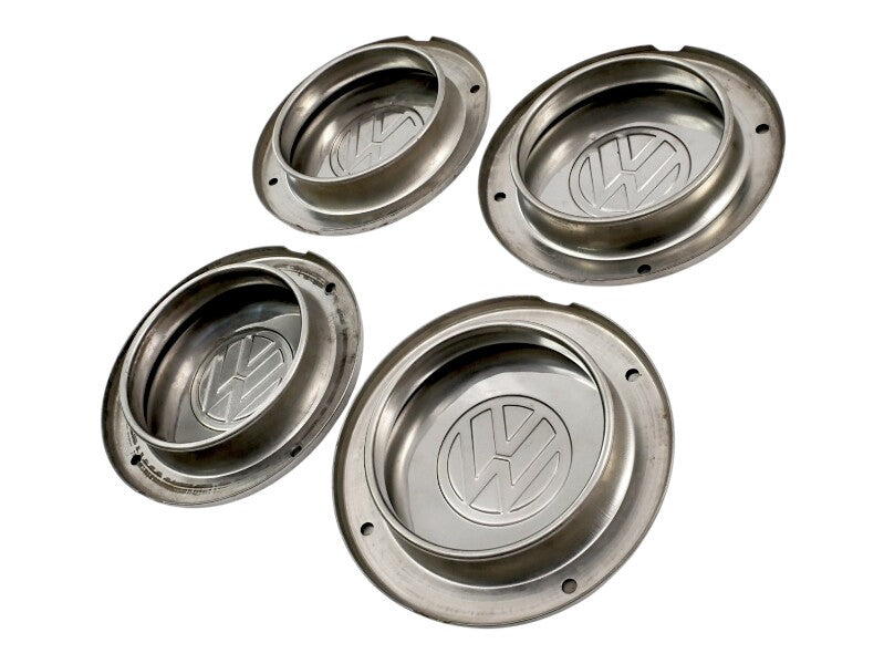 Chrome Metal Wheel Center Hub Cap Hubcap Set 75-84 VW Rabbit Jetta MK1 A1 - OEM
