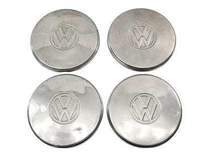 Chrome Metal Wheel Center Hub Cap Hubcap Set 75-84 VW Rabbit Jetta MK1 A1 - OEM