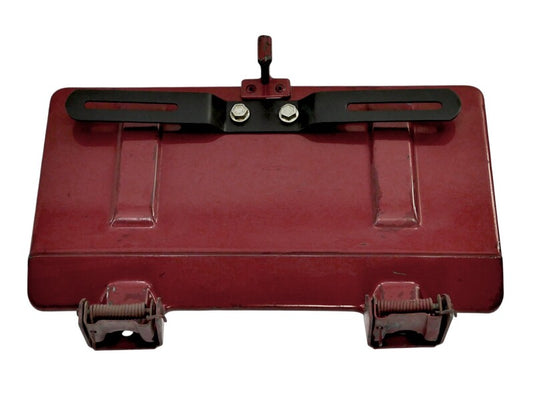 Rear License Plate Oil Filler Flap Door 80-91 VW Vanagon T3 LB3V Titan Red - OEM