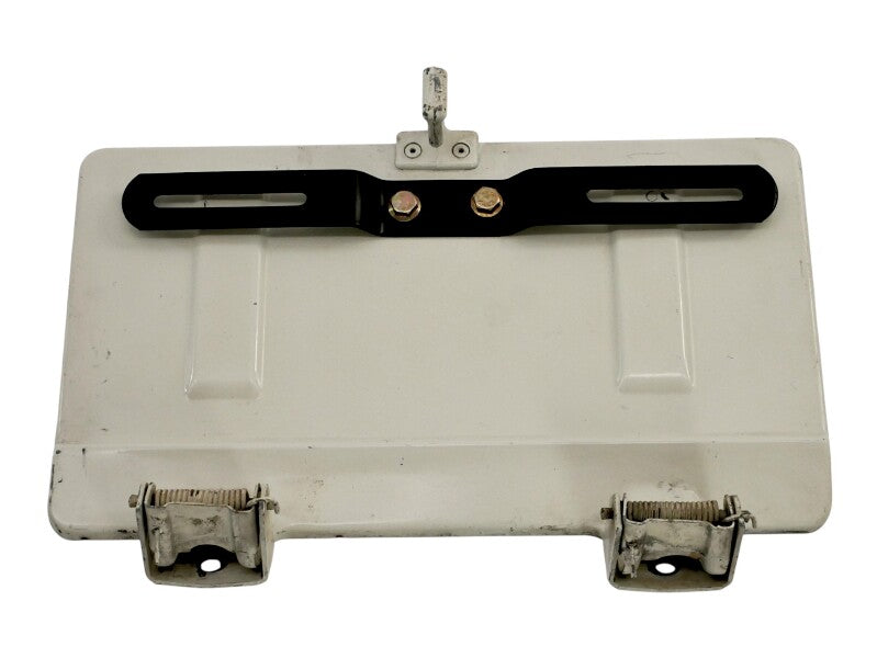 Rear License Plate Oil Filler Flap Door 80-91 VW Vanagon T3 - White - OEM