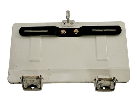 Rear License Plate Oil Filler Flap Door 80-91 VW Vanagon T3 - White - OEM