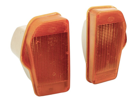 Turn Signal Corner Light Lamp Set 75-77 VW Scirocco MK1 Early Genuine OEM Hella