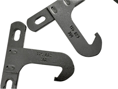 Hood Hinges Set 75-92 VW Rabbit Jetta Golf GTI MK1 MK2 Black - 175 823 301 & 302
