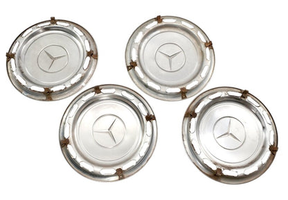 Vintage 14" Mercedes Hub Cap Wheel Cover Set W114 W115 W123 R107 W108 - Genuine