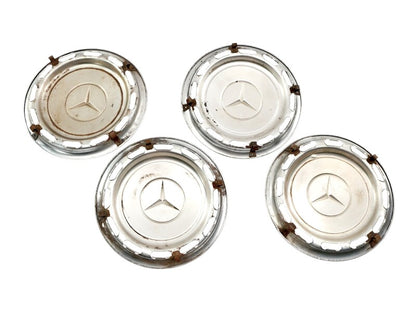 Vintage 14" Mercedes Hub Cap Wheel Cover Set W114 W115 W123 R107 W108 Dark Blue