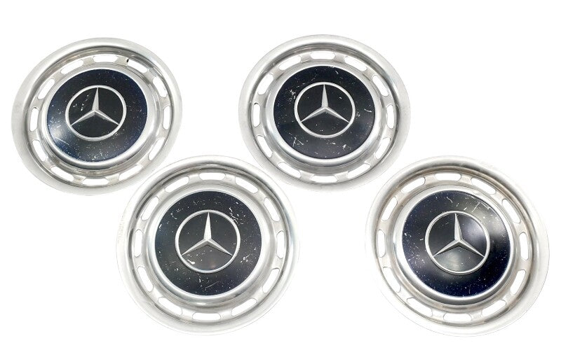Vintage 14" Mercedes Hub Cap Wheel Cover Set W114 W115 W123 R107 W108 Dark Blue