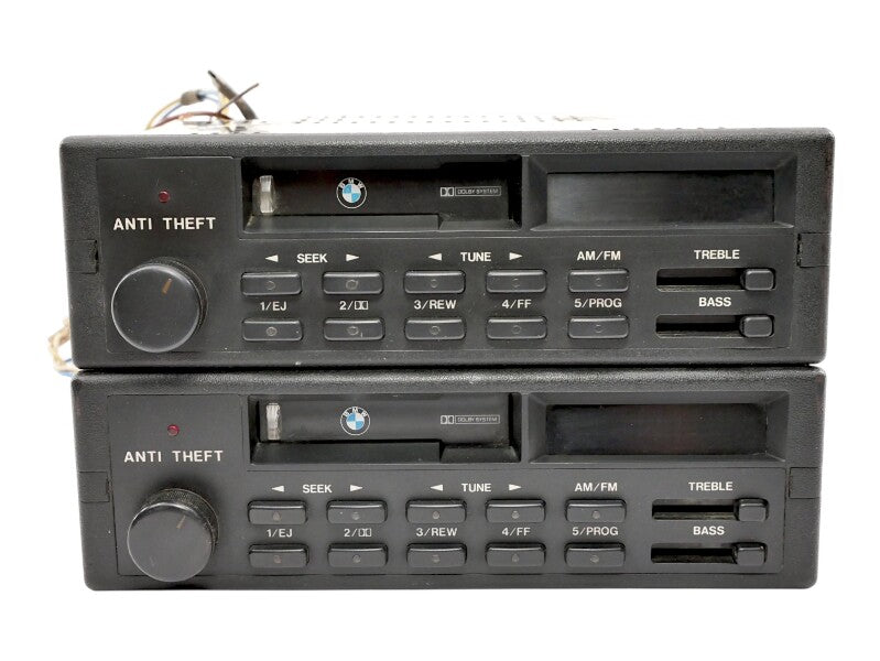 2x Cassette Tape Player Radio Head Unitw BMW E30 E28 E24 E23 - Genuine - CM5905