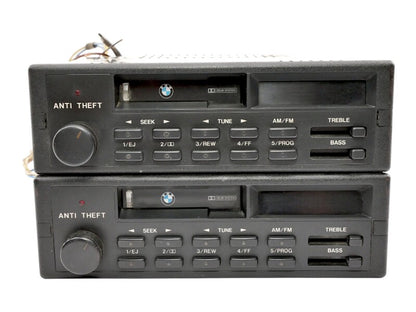 2x Cassette Tape Player Radio Head Unitw BMW E30 E28 E24 E23 - Genuine - CM5905