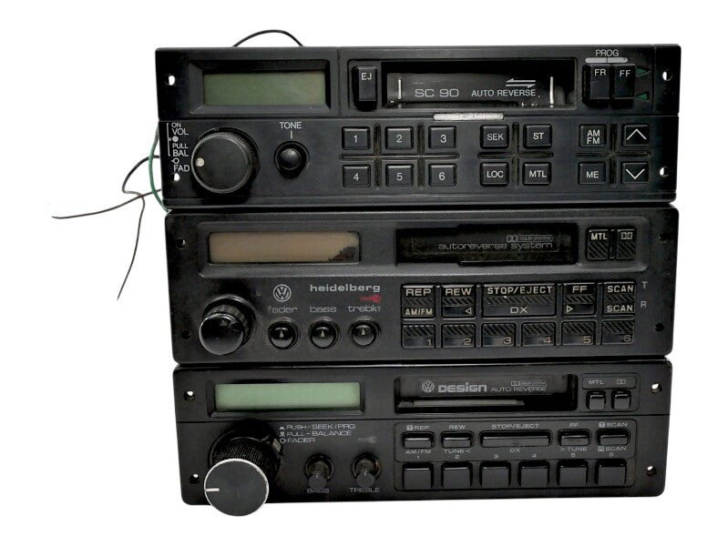 3x Heidelberg V VII SC90 Tape Radio Head Unit VW Jetta MK2 Corrado Cabriolet Fox