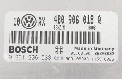 ECU ECM Engine Computer 99-01 VW Passat Audi A4 B5 1.8T - 4B0 906 018 Q
