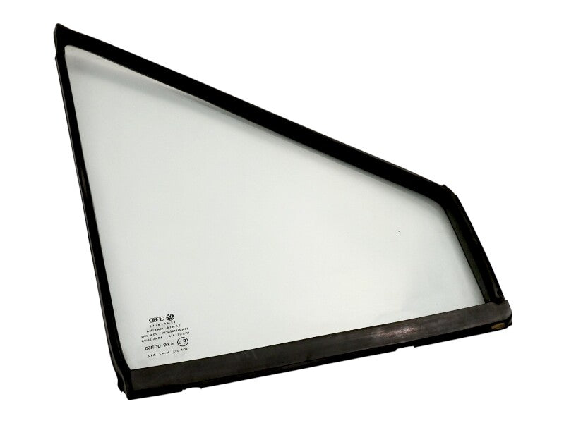 LH Front Door Quarter Window Glass 87-93 VW Fox 2DR - Genuine - 300 845 117.1