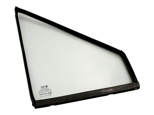 LH Front Door Quarter Window Glass 87-93 VW Fox 2DR - Genuine - 300 845 117.1