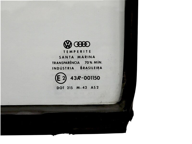 LH Front Door Quarter Window Glass 87-93 VW Fox 2DR - Genuine - 300 845 117.1