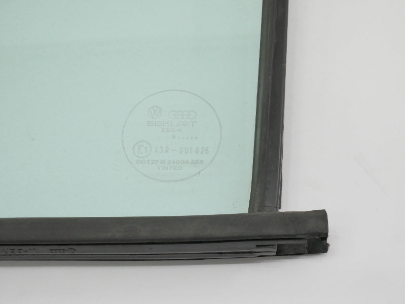 LH Door Solid Non-Vent Quarter Side Window Glass 80-91 VW Vanagon T3 - OEM