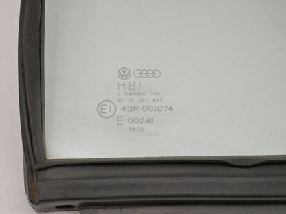 LH Rear Door Corner Window Side Exterior Glass & Seal 82-88 VW Quantum