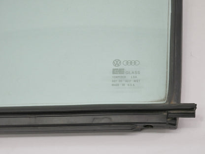 RH Rear Door Corner Window Exterior Glass & Seal 74-81 VW Dasher & Audi Fox