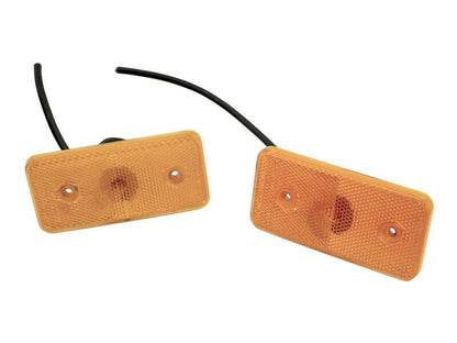 2x Fender Side Marker Light Lamp VW Rabbit MK1 Cabriolet Dasher . 321 945 051 A