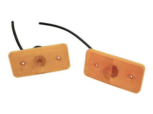 2x Fender Side Marker Light Lamp VW Rabbit MK1 Cabriolet Dasher . 321 945 051 A