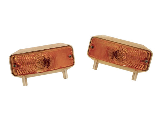 Front Bumper Turn Signal Lights 74-79 VW Audi Fox / 100 - OEM - 810 953 155 A
