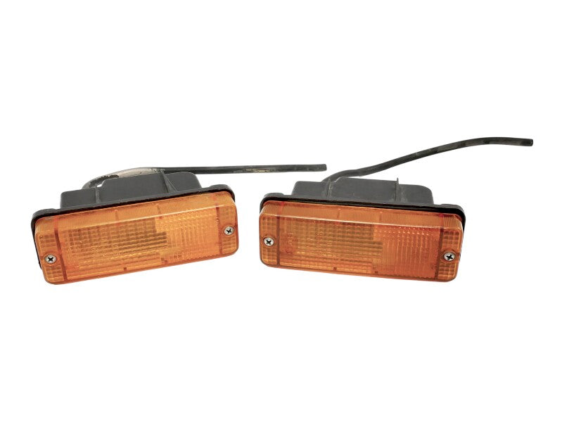 Front Bumper Turn Signal Light Set 80-84 VW Jetta MK1 - Hella - 161 953 049 A