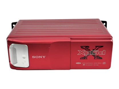 Vintage Red Sony Xplod 10 CD Disc Changer CDX-60X