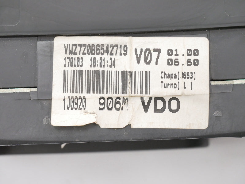 130k Gauge Cluster Speedometer 02-03 VW Jetta Golf TDI Diesel MK4 1J0 920 906 M