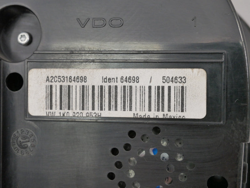 98K Gauge Cluster 2007 VW Jetta Rabbit MK5 2.5 Sedan Speedometer - 1K0 920 953 H