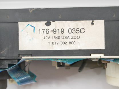 Gauge Cluster Speedo 85-89 VW Jetta GTI MK2 MFA 7k Tach 120mph - 176 919 035 C -