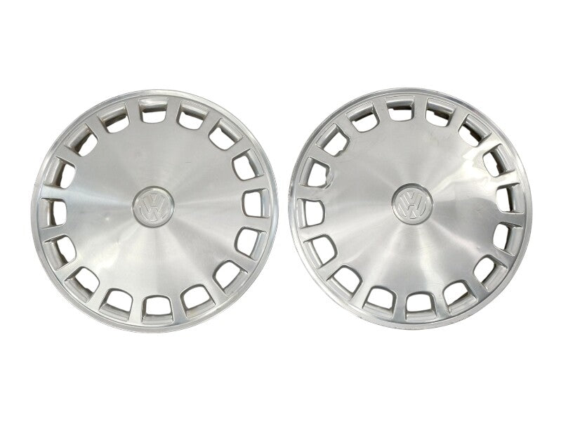 2x Metal 13" Hub Cap Wheel Cover VW Jetta Golf Rabbit Pickup Mk1 MK2 - Genuine -