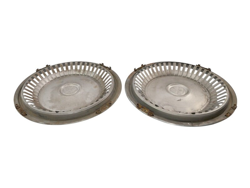 2x Genuine VW Metal 13" Hub Cap Wheel Covers VW Jetta Golf GTI Rabbit Mk1 MK2 ~