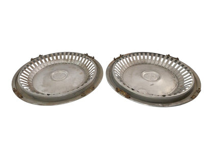 2x Genuine VW Metal 13" Hub Cap Wheel Covers VW Jetta Golf GTI Rabbit Mk1 MK2 ~
