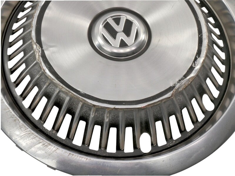 2x Genuine VW Metal 13" Hub Cap Wheel Covers VW Jetta Golf GTI Rabbit Mk1 MK2 ~