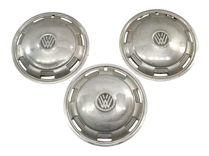 3x Vintage 15" Hub Cap Wheel Cover Set VW Beetle Bus Bug Ghia Aircooled Del-Met