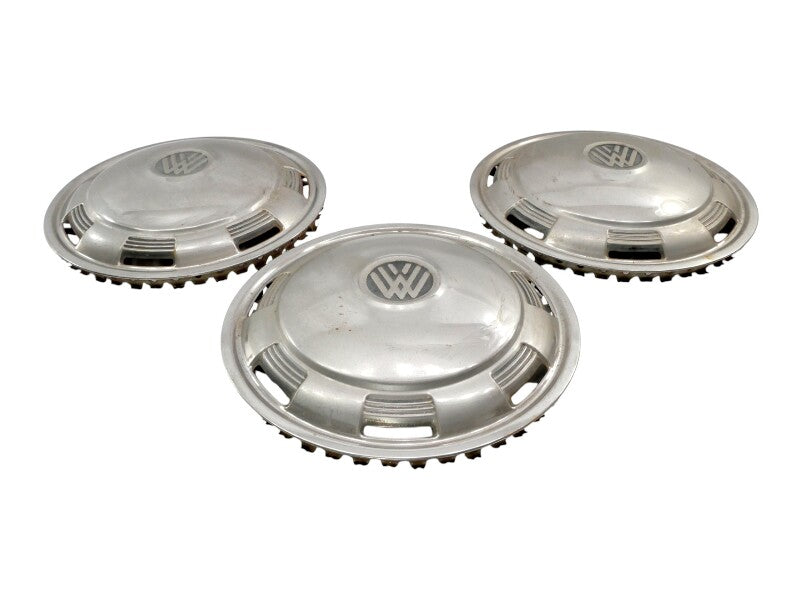 3x Vintage 15" Hub Cap Wheel Cover Set VW Beetle Bus Bug Ghia Aircooled Del-Met