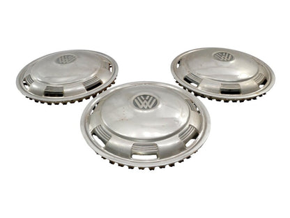 3x Vintage 15" Hub Cap Wheel Cover Set VW Beetle Bus Bug Ghia Aircooled Del-Met