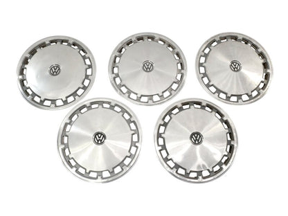 5x Metal 13" Hub Cap Wheel Cover VW Jetta Golf Rabbit Pickup Mk1 MK2 - Genuine