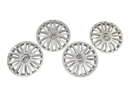 Set of 15" Hub Cap Wheel Covers 10-14 VW Golf MK6 - Genuine OEM - 5K0 601 147 F