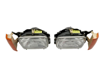 Headlight Head Light Lamp Bucket Set 87-90 VW Fox ~ OEM ~ 307.941.007.2 & 008.2