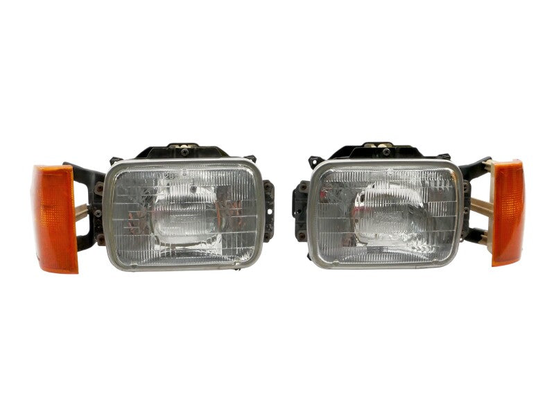 Headlight Head Light Lamp Bucket Set 87-90 VW Fox ~ OEM ~ 307.941.007.2 & 008.2