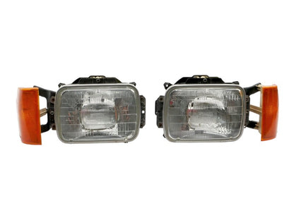 Headlight Head Light Lamp Bucket Set 87-90 VW Fox ~ OEM ~ 307.941.007.2 & 008.2