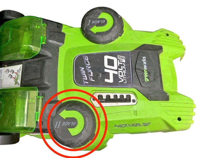 Greenworks 40V Electric Mower Motor Twin Force - 36101486C 5225FTC