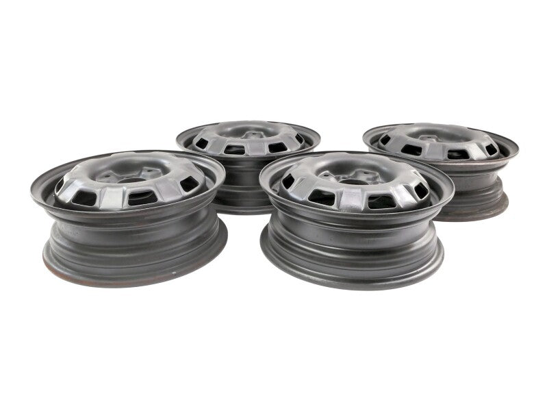 13" Steel Wheel Rim Set 75-84 VW Jetta Rabbit Pickup MK1 4x100 ~ 175 601 025 B ~