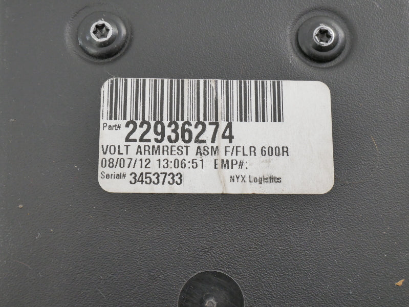 Rear Center Console Armrest 13-15 Chevy Volt - Genuine GM - 22936274