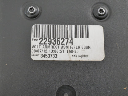Rear Center Console Armrest 13-15 Chevy Volt - Genuine GM - 22936274