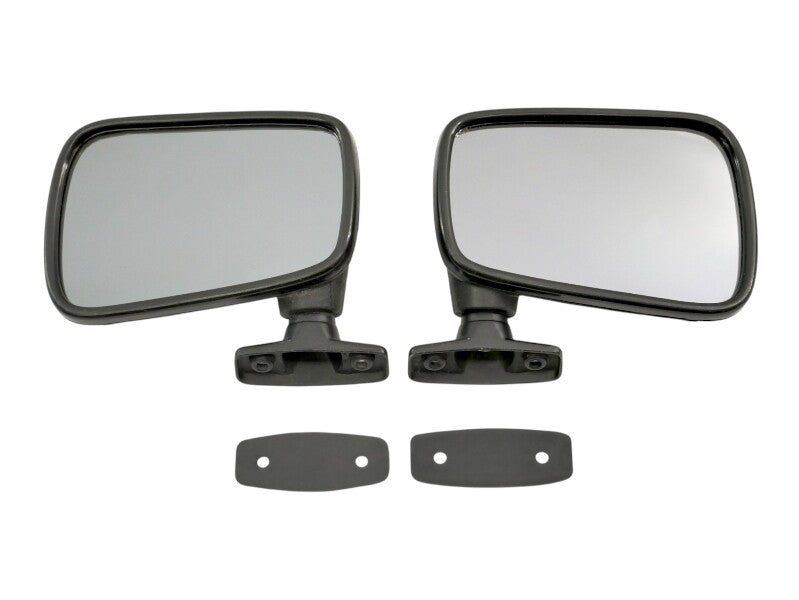 Exterior Side View Door Flag Mirror Set 75-84 VW Rabbit GTI MK1 - Hella Tinted